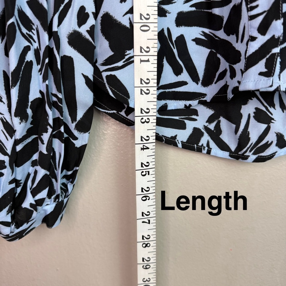 Veronica Beard Ashlynn Brushstroke Silk Blend Blouse Sz 0 - Picture 5 of 8